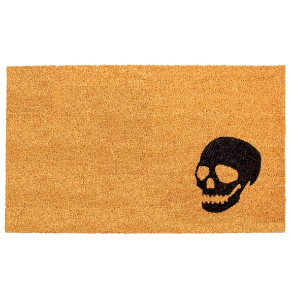 Calloway Mills 153592448 Black Skull Doormat, 24 x 48 in.