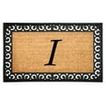 thumbnail image 1 of Calloway Mills 104131830I 18 x 30 in. Gabriel Monogram Rectangular Doormat, Natural & Gold - Letter I, 1 of 1
