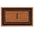 thumbnail image 1 of Calloway Mills  24 x 36 in. Black Border Monogram Rectangular Doormat, Natural - Letter I, 1 of 1