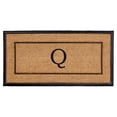 thumbnail image 1 of Calloway Mills  24 x 48 in. The General Monogram Rectangular Doormat, Natural & Black - Letter Q, 1 of 1