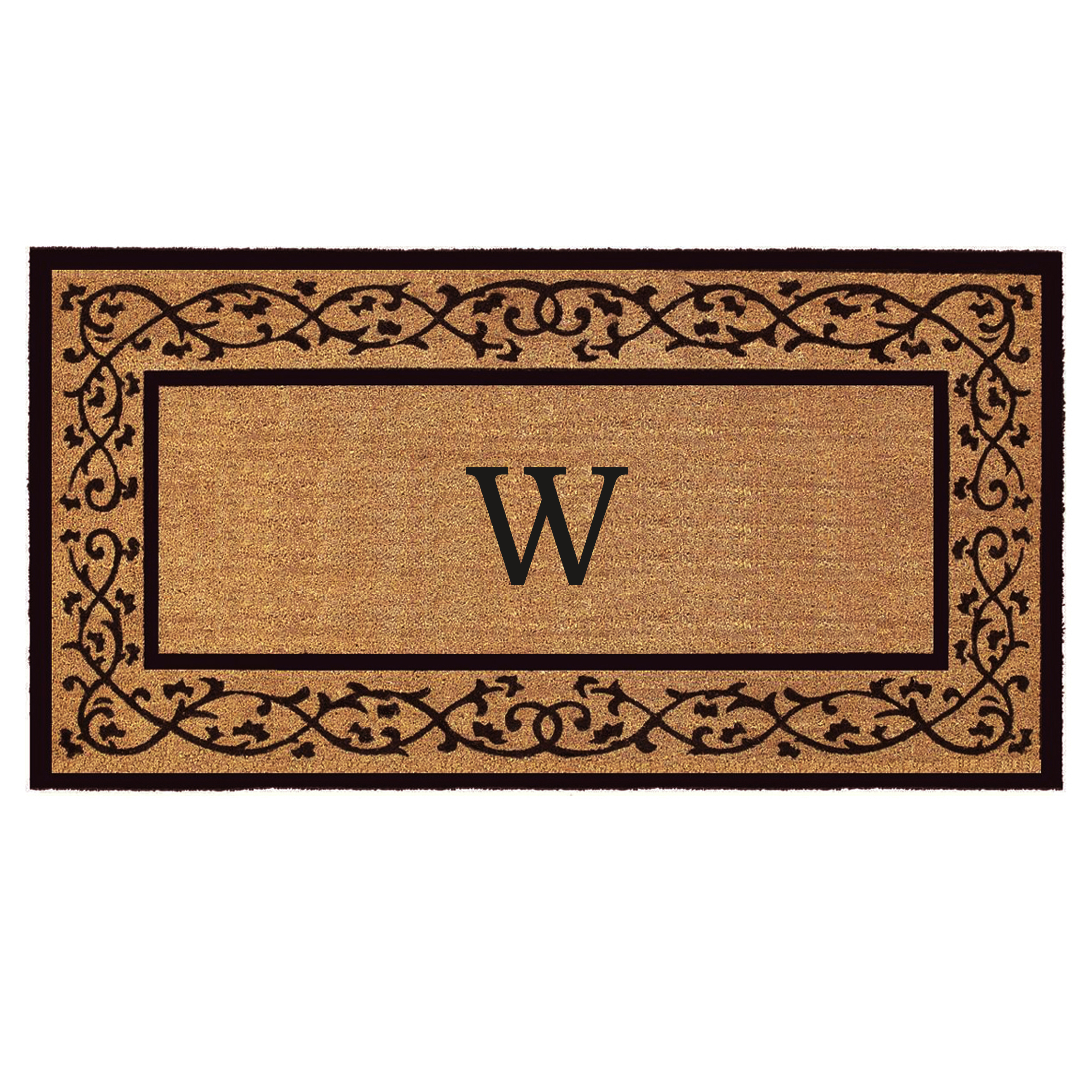 Calloway Mills Abbington Monogram Doormat 30" x 48" (Letter W)