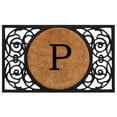 thumbnail image 1 of Calloway Mills Armada Circle Monogram Outdoor Doormat 18" x 30" (Letter P), 1 of 5