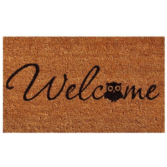 Calloway Mills Barn Owl Welcome Outdoor Doormat 17" x 29"