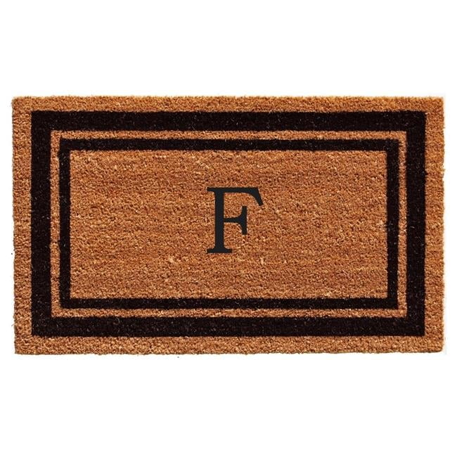 Calloway Mills Black Border 18" x 30" Monogram Outdoor Doormat (Letter F) - Walmart.com