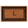 thumbnail image 1 of Calloway Mills Black Border 18" x 30" Monogram Outdoor Doormat (Letter L), 1 of 1