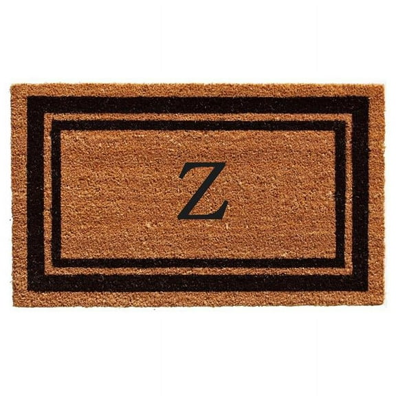 Calloway Mills Black Border 18" x 30" Monogram Outdoor Doormat (Letter Z)