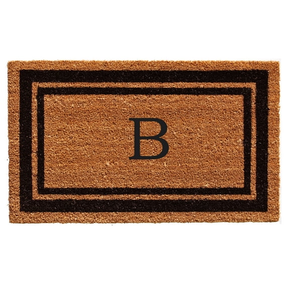 Calloway Mills Black Border 24" x 36" Monogram Outdoor Doormat (Letter B)