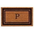 thumbnail image 1 of Calloway Mills Black Border 24" x 36" Monogram Outdoor Doormat (Letter P), 1 of 2