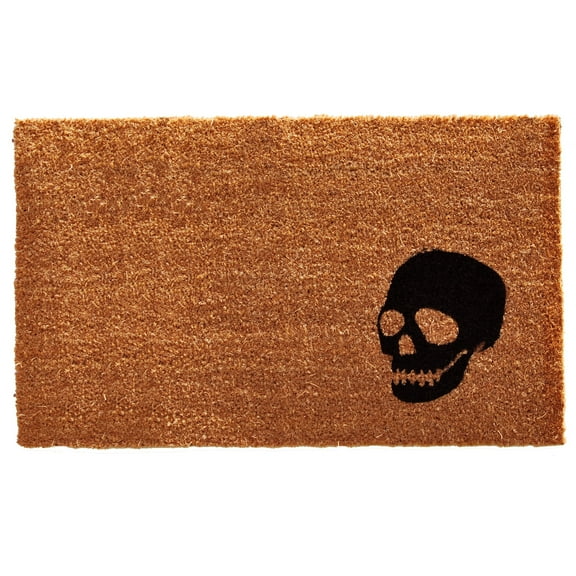 Calloway Mills Black Skull Outdoor Doormat 24" x 36"