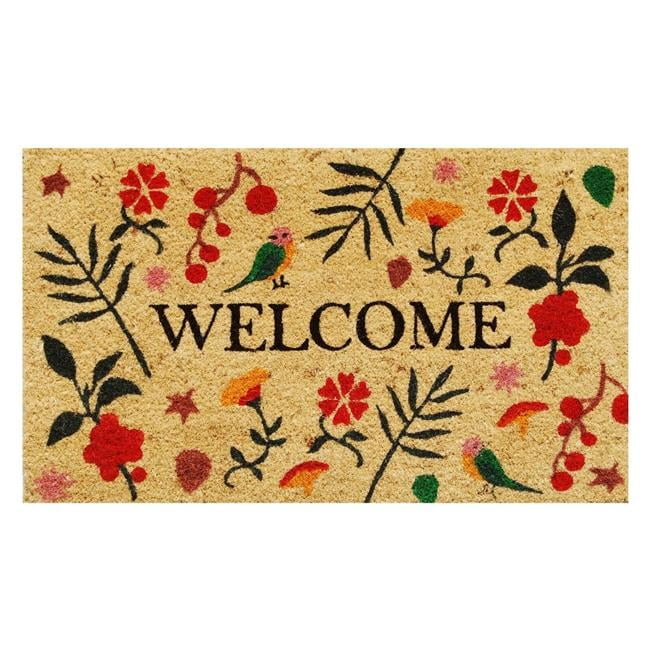 Bliss Welcome Multicolor Coir Outdoor Doormat