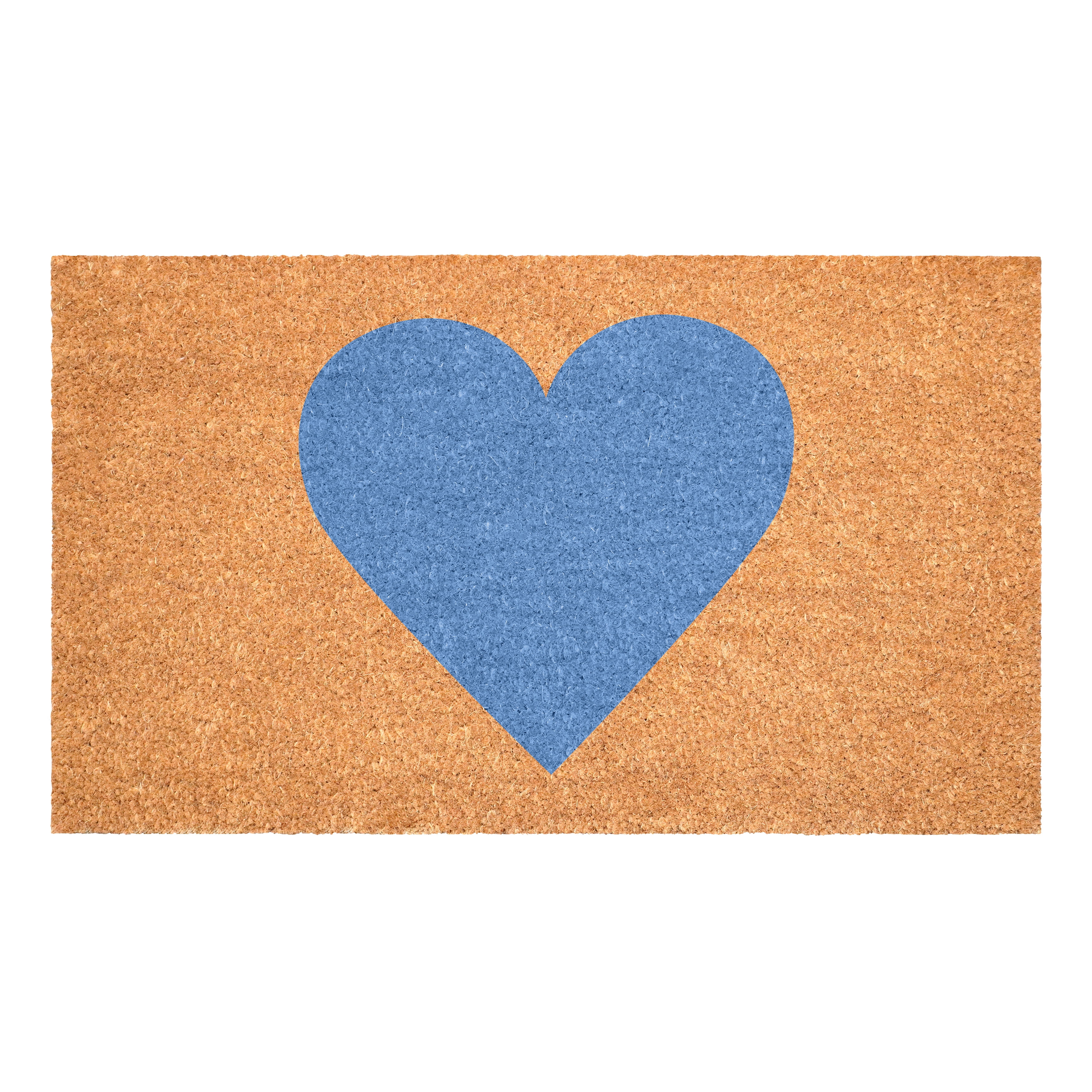 Calloway Mills Blue Heart Doormat, 24" x48"