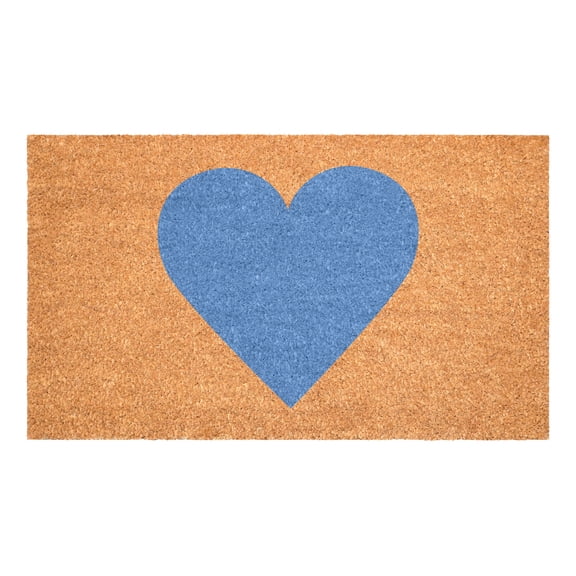Calloway Mills 106702436 24 x 36 in. Heart Doormat, Blue
