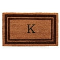 thumbnail image 1 of Calloway Mills Brown Border 24" x 36" Monogram Outdoor Doormat (Letter K), 1 of 1