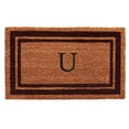 thumbnail image 1 of Calloway Mills Brown Border 24" x 36" Monogram Outdoor Doormat (Letter U), 1 of 1