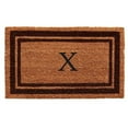 thumbnail image 1 of Calloway Mills Brown Border 24" x 36" Monogram Outdoor Doormat (Letter X), 1 of 1