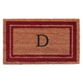 thumbnail image 1 of Calloway Mills Burgundy Border 18" x 30" Monogram Outdoor Doormat (Letter D), 1 of 1
