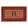 thumbnail image 1 of Calloway Mills Burgundy Border 24" x 36" Monogram Outdoor Doormat (Letter H), 1 of 1