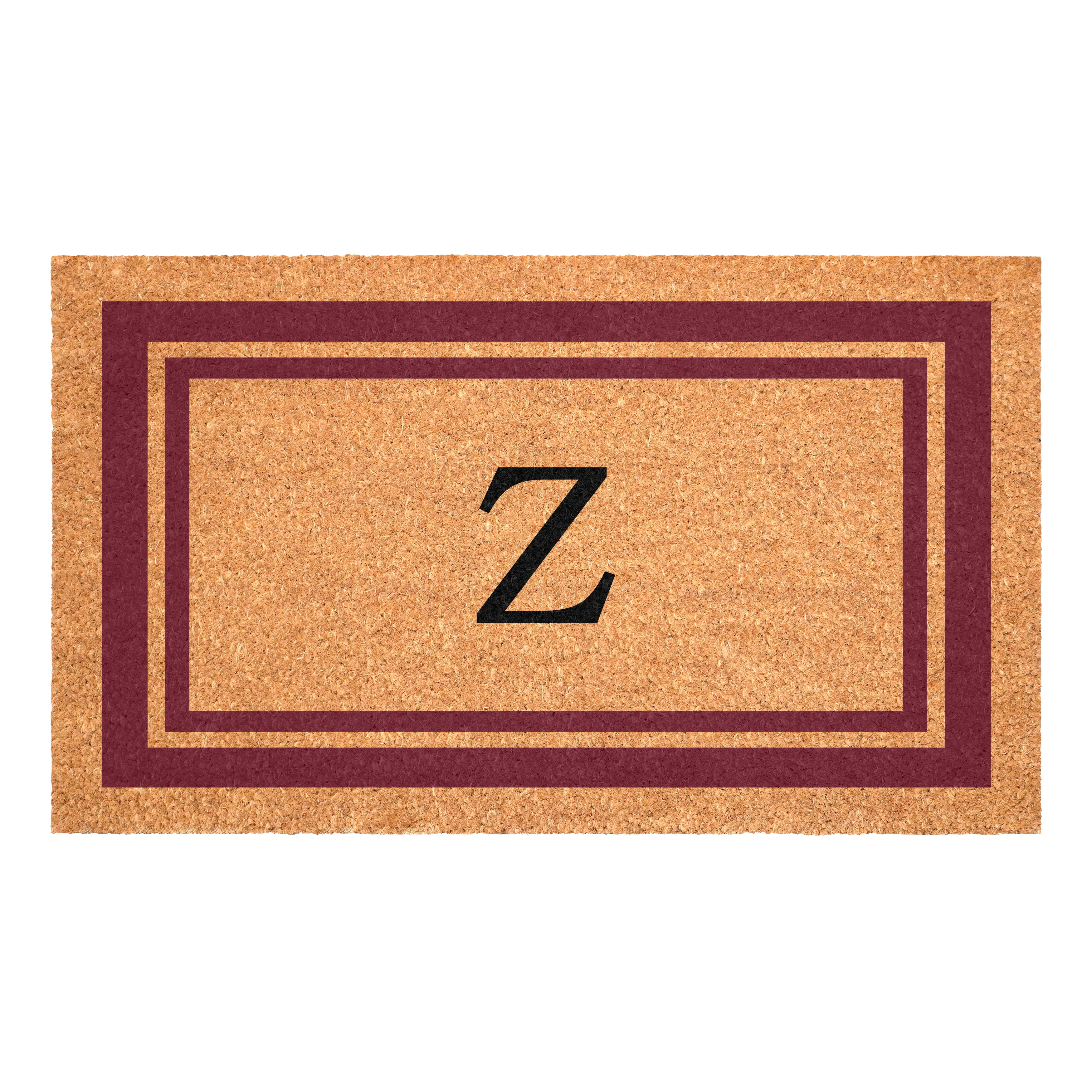 Calloway Mills Burgundy Border 24" x 36" Monogram Outdoor Doormat (Letter Z)