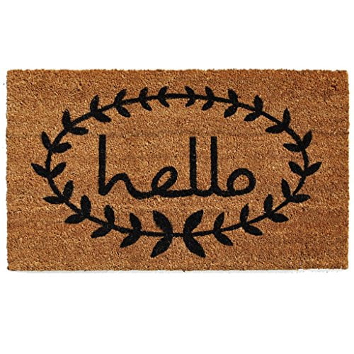 Calloway Mills Calico Hello Outdoor Coir Doormat, 24" x 36"