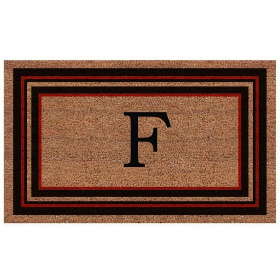 Calloway Mills Calloway Mills Esquire Monogram Outdoor Doormat, Extra-thick 18" x 30" (Letter F)