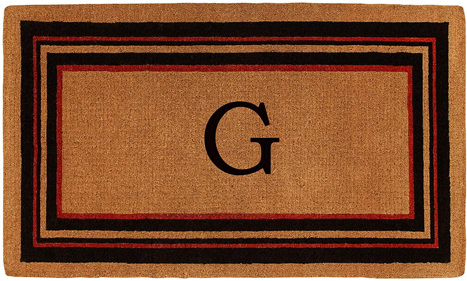 Calloway Mills Calloway Mills Esquire Monogram Outdoor Doormat, Extra-thick 18" x 30" (Letter G)