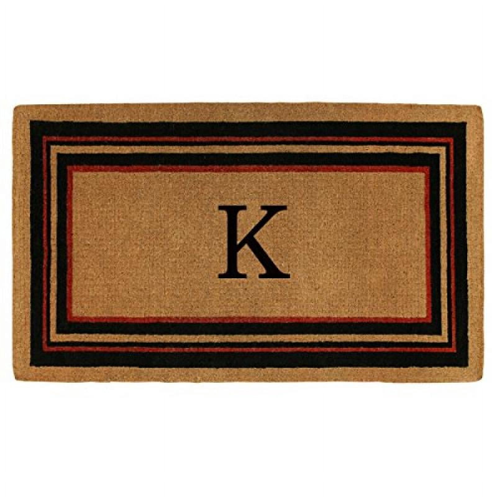Calloway Mills Calloway Mills Esquire Monogram Outdoor Doormat, Extra-thick 18" x 30" (Letter K)