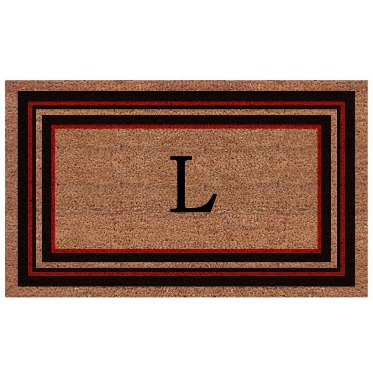 Calloway Mills Calloway Mills Esquire Monogram Outdoor Doormat, Extra-thick 18" x 30" (Letter L)