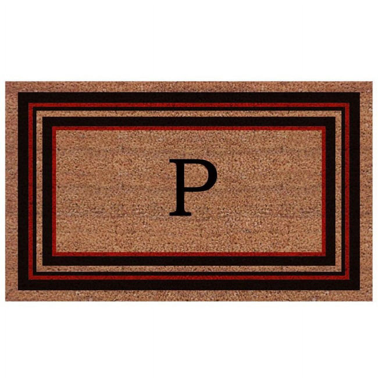 Calloway Mills Calloway Mills Esquire Monogram Outdoor Doormat, Extra-thick 18" x 30" (Letter P)