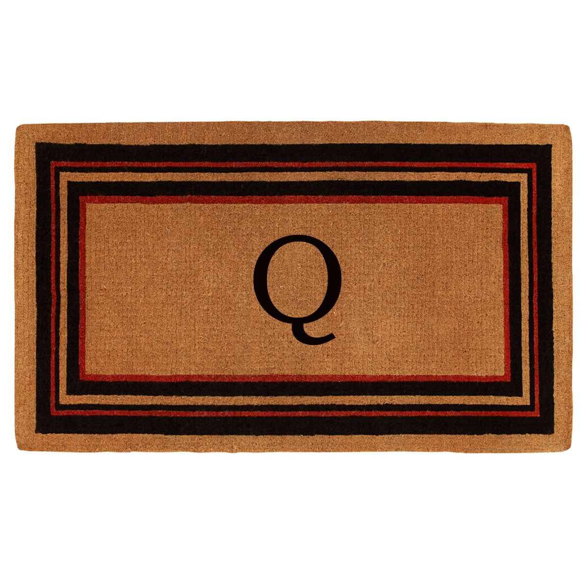 Calloway Mills Calloway Mills Esquire Monogram Outdoor Doormat, Extra-thick 18" x 30" (Letter Q)