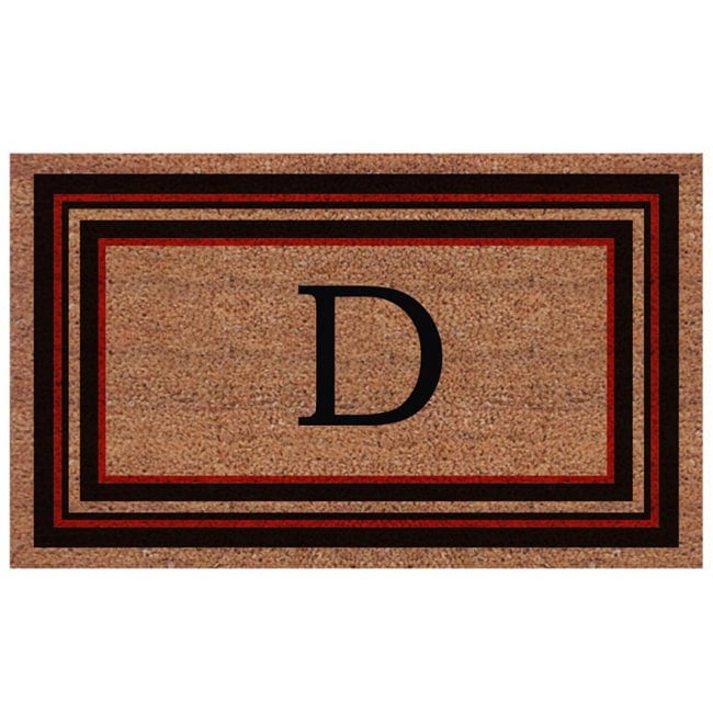 Calloway Mills Calloway Mills Esquire Monogram Outdoor Doormat, Extra-thick 2' x 3' (Letter D)