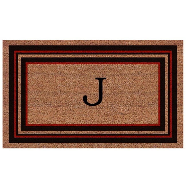 Calloway Mills Calloway Mills Esquire Monogram Outdoor Doormat, Extra-thick 2' x 3' (Letter J)
