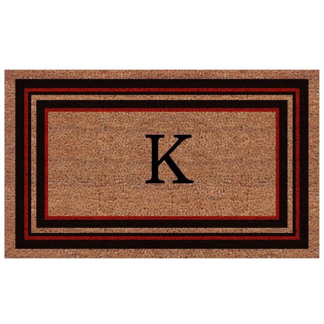Calloway Mills Calloway Mills Esquire Monogram Outdoor Doormat, Extra-thick 2' x 3' (Letter K)