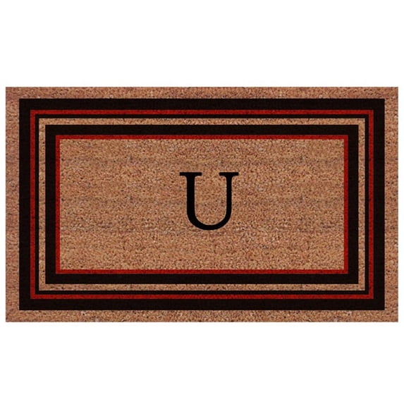 Calloway Mills Calloway Mills Esquire Monogram Outdoor Doormat, Extra-thick 2' x 3' (Letter U)