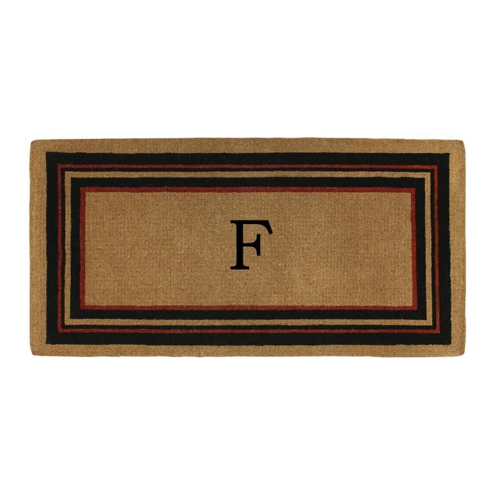 Calloway Mills Calloway Mills Esquire Monogram Outdoor Doormat, Extra-thick 3' x 6' (Letter F)