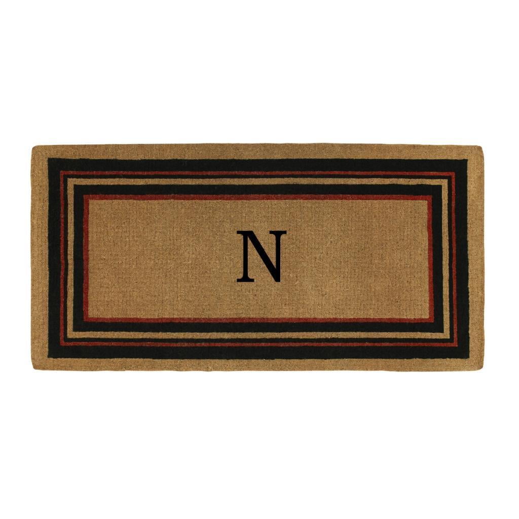 Calloway Mills Calloway Mills Esquire Monogram Outdoor Doormat, Extra-thick 3' x 6' (Letter N)