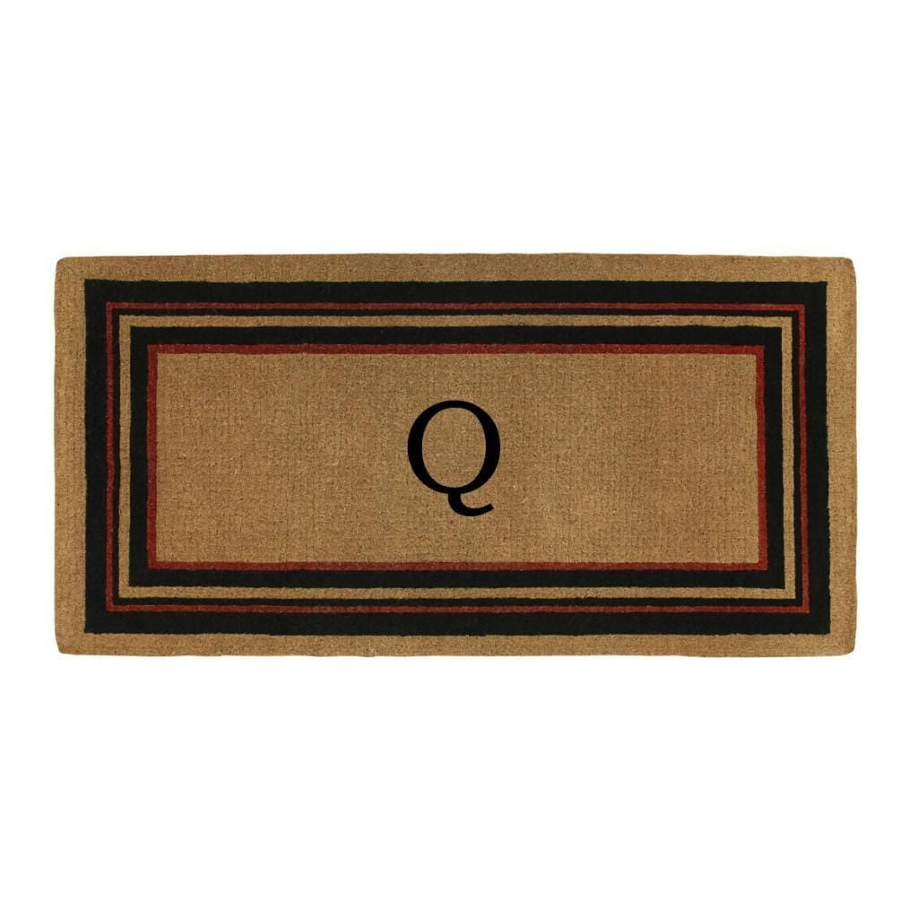 Calloway Mills Calloway Mills Esquire Monogram Outdoor Doormat, Extra-thick 3' x 6' (Letter Q)