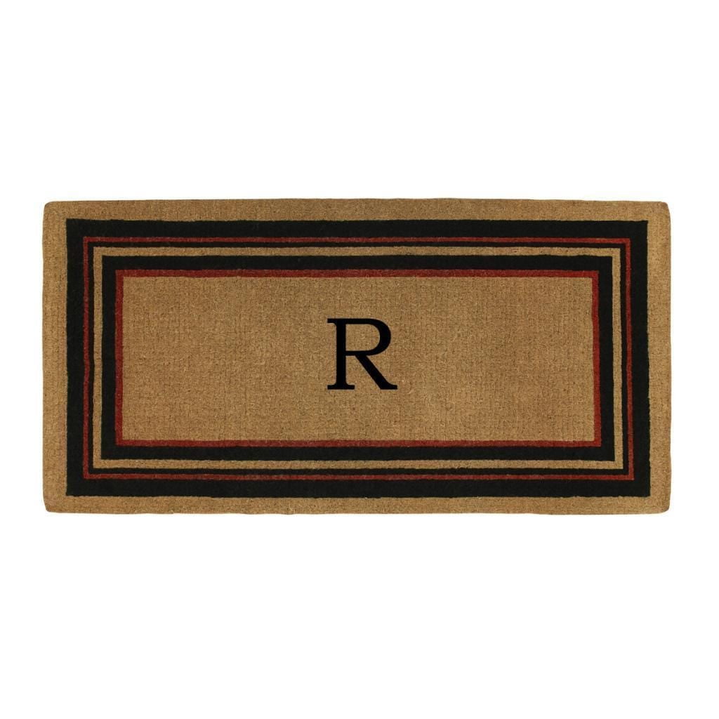 Calloway Mills Calloway Mills Esquire Monogram Outdoor Doormat, Extra-thick 3' x 6' (Letter R)
