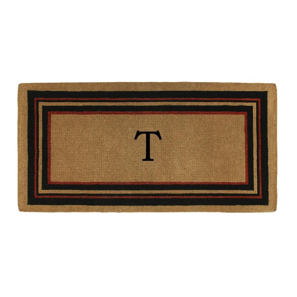 Calloway Mills Calloway Mills Esquire Monogram Outdoor Doormat, Extra-thick 3' x 6' (Letter T)