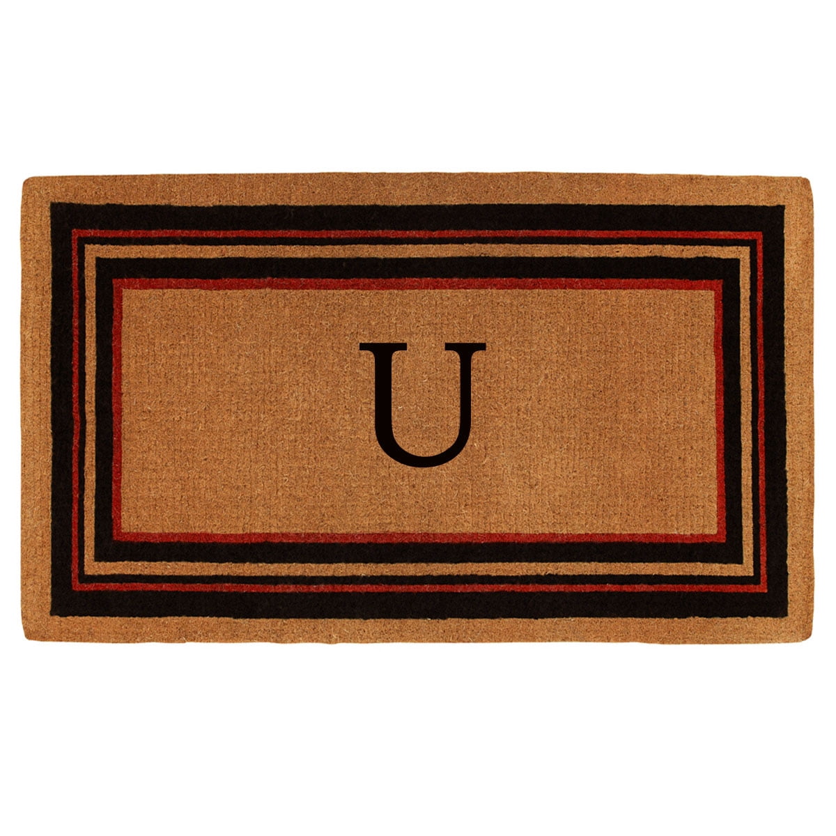 Calloway Mills Calloway Mills Esquire Monogram Outdoor Doormat, Extra-thick 3' x 6' (Letter U)