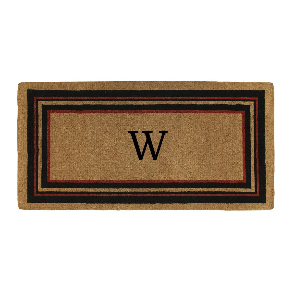 Calloway Mills Calloway Mills Esquire Monogram Outdoor Doormat, Extra-thick 3' x 6' (Letter W)