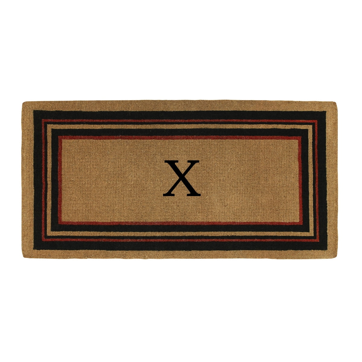 Calloway Mills Calloway Mills Esquire Monogram Outdoor Doormat, Extra-thick 3' x 6' (Letter X)