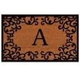 thumbnail image 1 of Calloway Mills  Chateaux Monogram Rectangular Doormat - Natural & Black - Letter A, 1 of 1