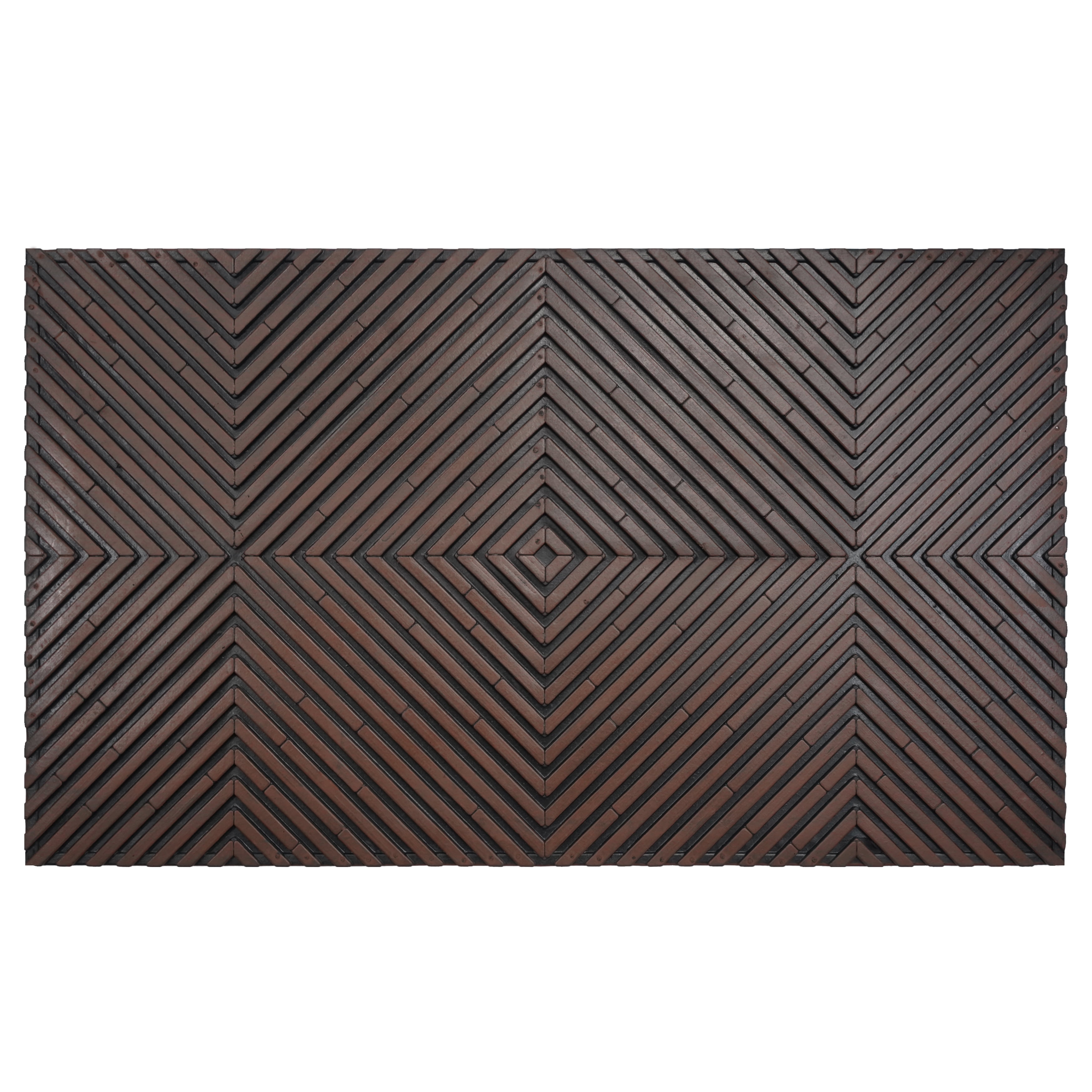 Calloway Mills Chevron Wood Wall Doormat 18 ''x 30''