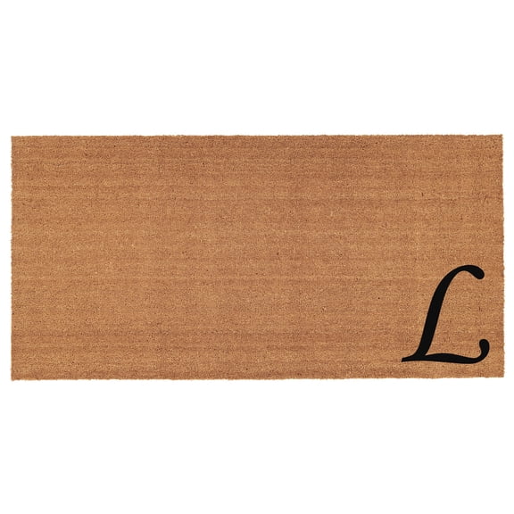Calloway Mills Coir Urban Chic Monogram Doormat, 30" x 48" (Letter L)