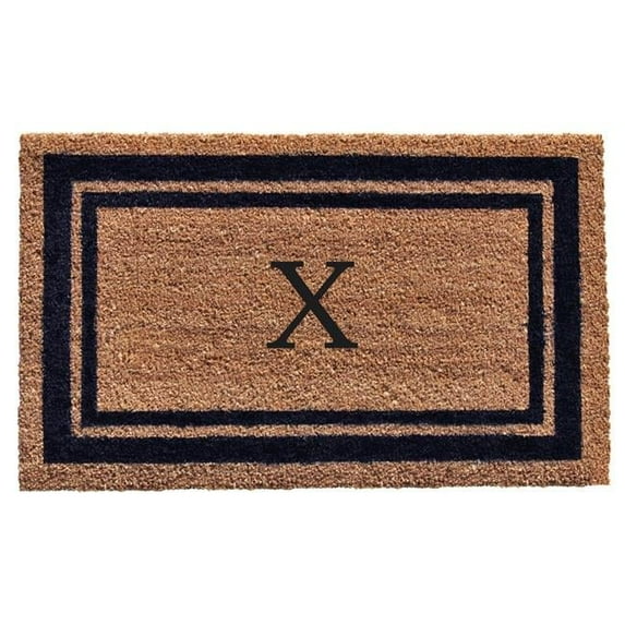 Calloway Mills Dark Blue Border 24" x 36" Monogram Outdoor Doormat (Letter Y)