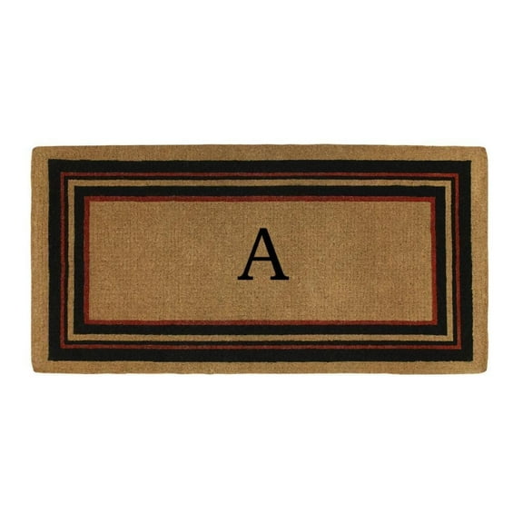 Calloway Mills Esquire Monogram Outdoor Doormat, Extra-Thick 3' x 6' (Letter A)