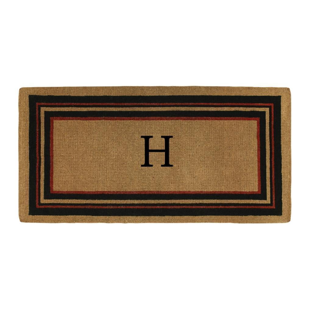 Calloway Mills Esquire Monogram Outdoor Doormat, Extra-Thick 3' x 6' (Letter H)