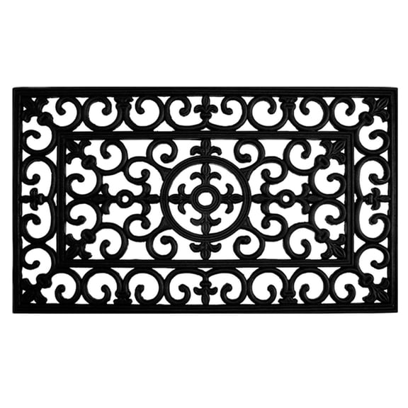 Calloway Mills Fleur De Lis Outdoor Rubber Doormat, 24" x 36"
