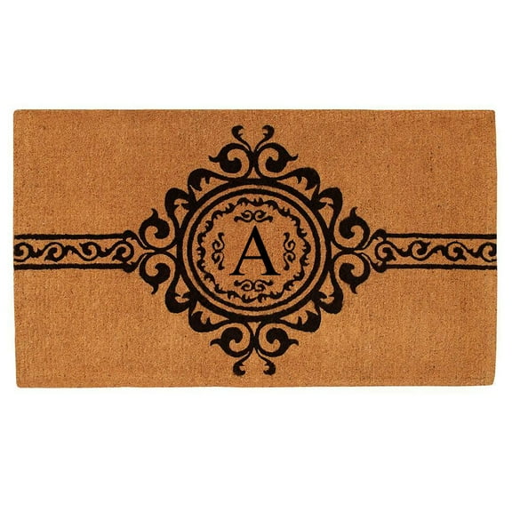 Calloway Mills Garbo Monogram Outdoor Doormat, Extra-thick 18" x 30" (Letter A)