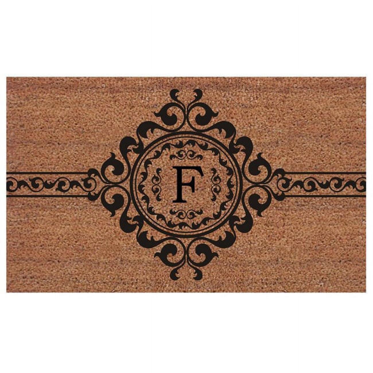 Calloway Mills Garbo Monogram Outdoor Doormat, Extra-thick 18" x 30" (Letter F)